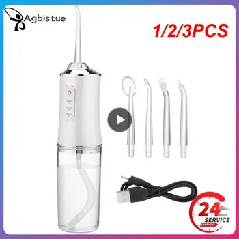 1/2/3 ADET Oral Irrigator Taşınabilir diş duşu USB Şarj Edilebilir su jeti İpi kürdan 4 Jet Ucu 220ml 3 Modları IPX7