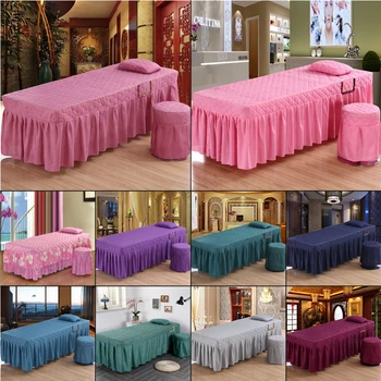 1 adet yatak çarşafı Sadece Katı Güzellik Salonu masaj Masası yatak şiltesi Cilt Dostu SPA Yatak Örtüsü Delikli Funda Camilla