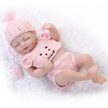 10 inç Yeniden Doğmuş bebek 3D Cilt Boyalı Kiti ile Bez Vücut monte Yeniden Doğmuş Bebek Bebek Parçaları DIY Kalıpları Sevimli Yeni Doğan