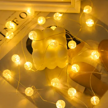 10 M topu dize ışıklar bakır tel LED Rattan ışıkları peri ışık ıçin parti ev düğün noel bahçe süslemeleri malzemeleri