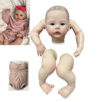 17 inç Premie Boyutu Yeniden Doğmuş Bebek Kiti Çayır Yumuşak Dokunmatik Gerçekçi 3D Boyama Cilt Görünür Damarlar Bebe Reborn Kaynağı Oyuncaklar