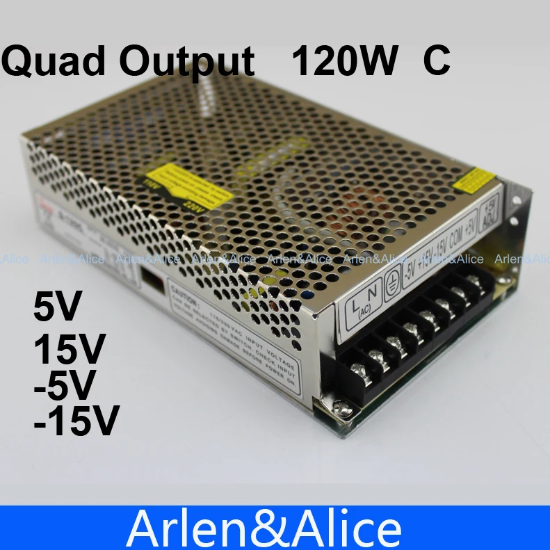 120 W C Quad çıkış 5 V 15 V-5-15 v Anahtarlama güç kaynağı AC DC SMPS