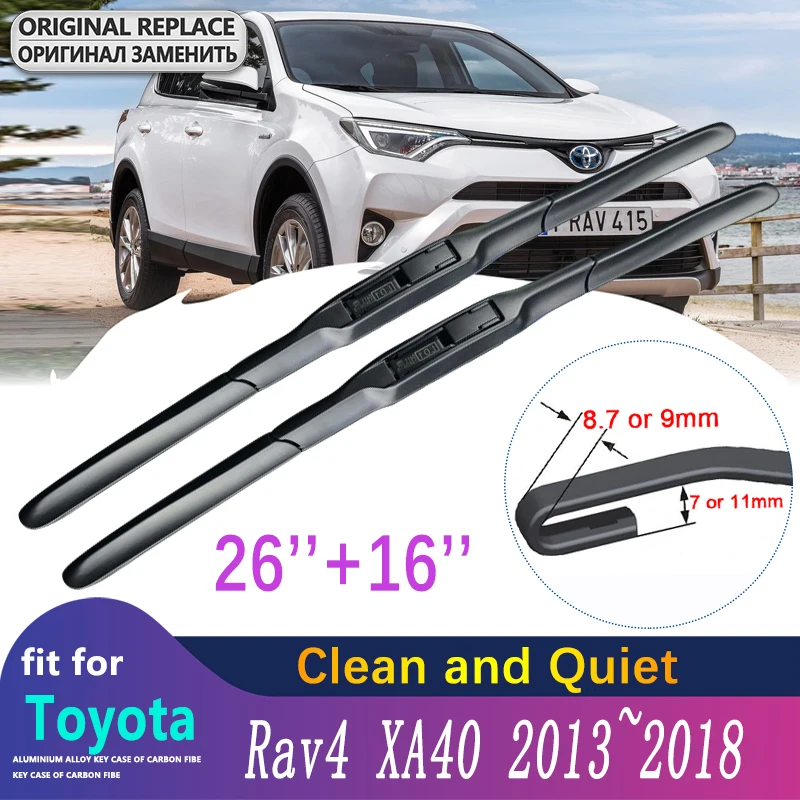 Araba sileceği Bıçak Toyota Rav4 XA40 2013~2018 RAV 4 40 2014 2015 2016 2017 Ön Cam Ön Cam Fırçaları Araba Ürünleri