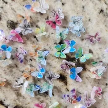 20 adet Kelebek Şekli Çekicilik, Üç Boyutlu Kelebek Çekicilik, Mini Tırnak Çekicilik, Küçük Kelebek, 3D Çivi Sanat Aksesuarları