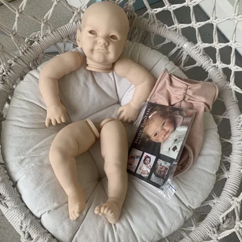 23 inç Orijinal Boyutu Tobiah Yeniden Doğmuş Bebek Kiti Bitmemiş Boyasız Bebek Parçaları ile COA ve Gözler Bebe Reborn muñecas para niñas