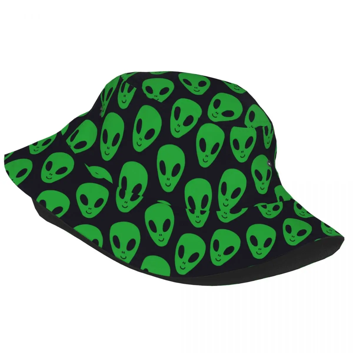 2023 Erkek Kadın Yaz Yeşil Uzaylı UFO Kova Şapka Bob Balıkçı şapka Açık Seyahat Güneşlik Moda Panama