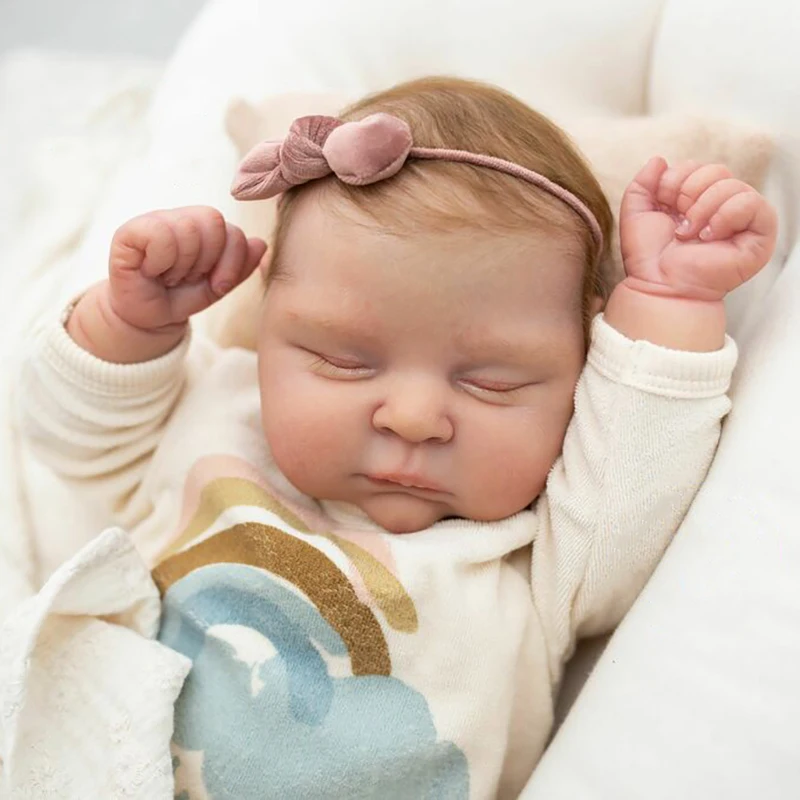 21 İnç Yeniden Doğmuş Bebek Kiti Şeftali Yumuşak Dokunmatik Taze Renk Bitmemiş Boyasız DIY Bebek Parçaları Bebek Kiti