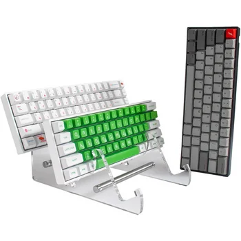 3 Katlı Ekran Klavye Tutucu laptop standı Şeffaf Akrilik Klavye Standı Bilgisayar Mekanik Klavye Raf Depolama