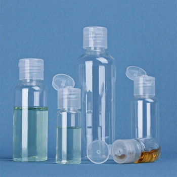 30 50 100 parça/paket 5 ml-120 ml sıkılabilir şişe Kapaklı PET Plastik Losyon Şişesi Temizle Örnek Flakon Kozmetik Konteyner Seyahat için