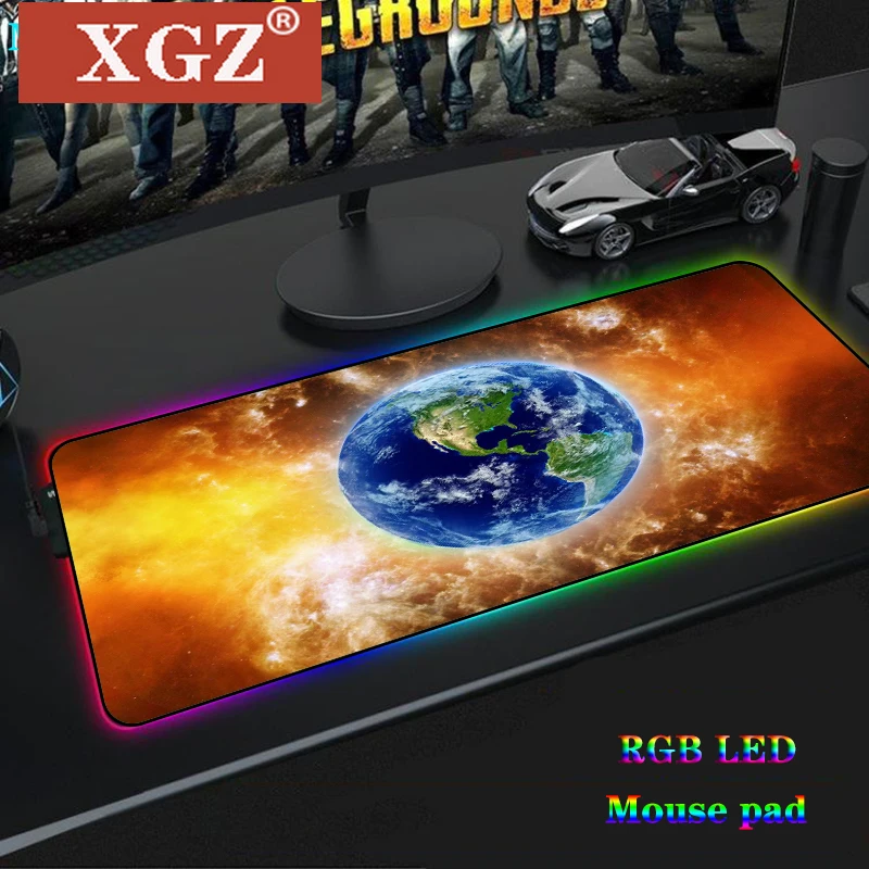XGZ Yıldız Büyük led ışık RGB Su Geçirmez Oyun Mouse Pad USB Kablolu 7 Renkli Bilgisayar Csgo Oynatıcı çevre birimi ekipmanı kaymaz