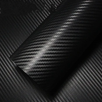 3D Siyah Karbon Fiber Araba Çıkartmaları Rulo Film Araba Motosiklet Otomobil Styling DIY Vinil İç Dış Çıkartmaları Dekorasyon