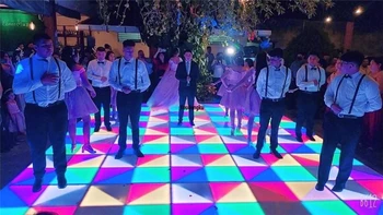 4 adet DMX512 1*1m DMX led RGB Dans Pisti Düğün Parti Podyum Sahne Gösterisi DJ Disko
