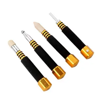 4 Adet kaymaz Araba Vücut Paintless Dent Onarım Aracı Çıkarılabilir Kalem Şekli Traceless Onarım Aracı Metal Dokunun Aşağı Kalem Araba Göçük Kaldırma