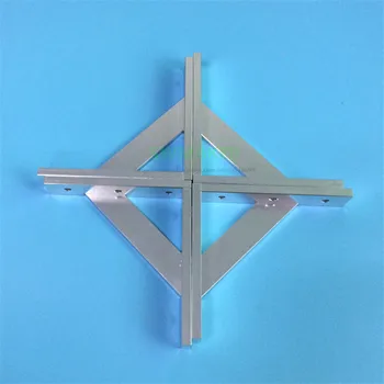 4 adet Yükseltme anodize alüminyum çerçeve Takviye 2020 çapraz profil köşe için yuvası Tronxy X3 Tevo Tarantula 3D yazıcı