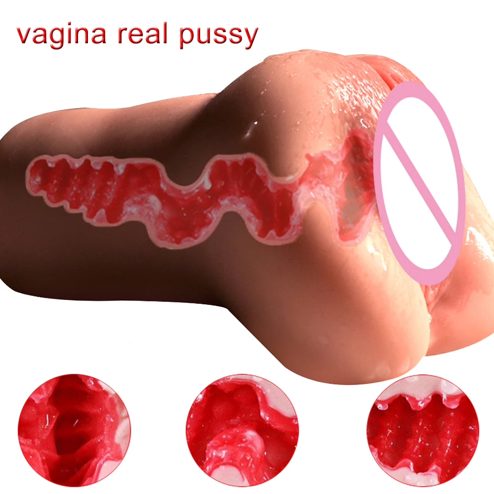 Gerçek Pussy Erkek Masturbator Erotik Vajina Gerçekçi Yetişkin Seks Oyuncakları Erkekler İçin Yapay Cep Pussy Sextoys Oral Seks Anüs Seks Shop