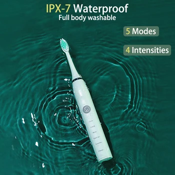 5 Modları Sonic Elektrikli Diş Fırçası USB şarj aleti Şarj Edilebilir IPX7 Su Geçirmez Akıllı Zamanlayıcı Temiz ve beyazlatmak Diş ultra sonic Oral