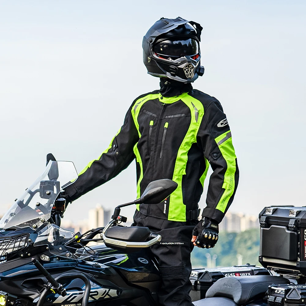 HEROBIKER Erkekler Motosiklet Ceket Su Geçirmez Dört Mevsim Aşınmaya dayanıklı Moto Ceket Yansıtıcı Kış Termal Motokros Ceket