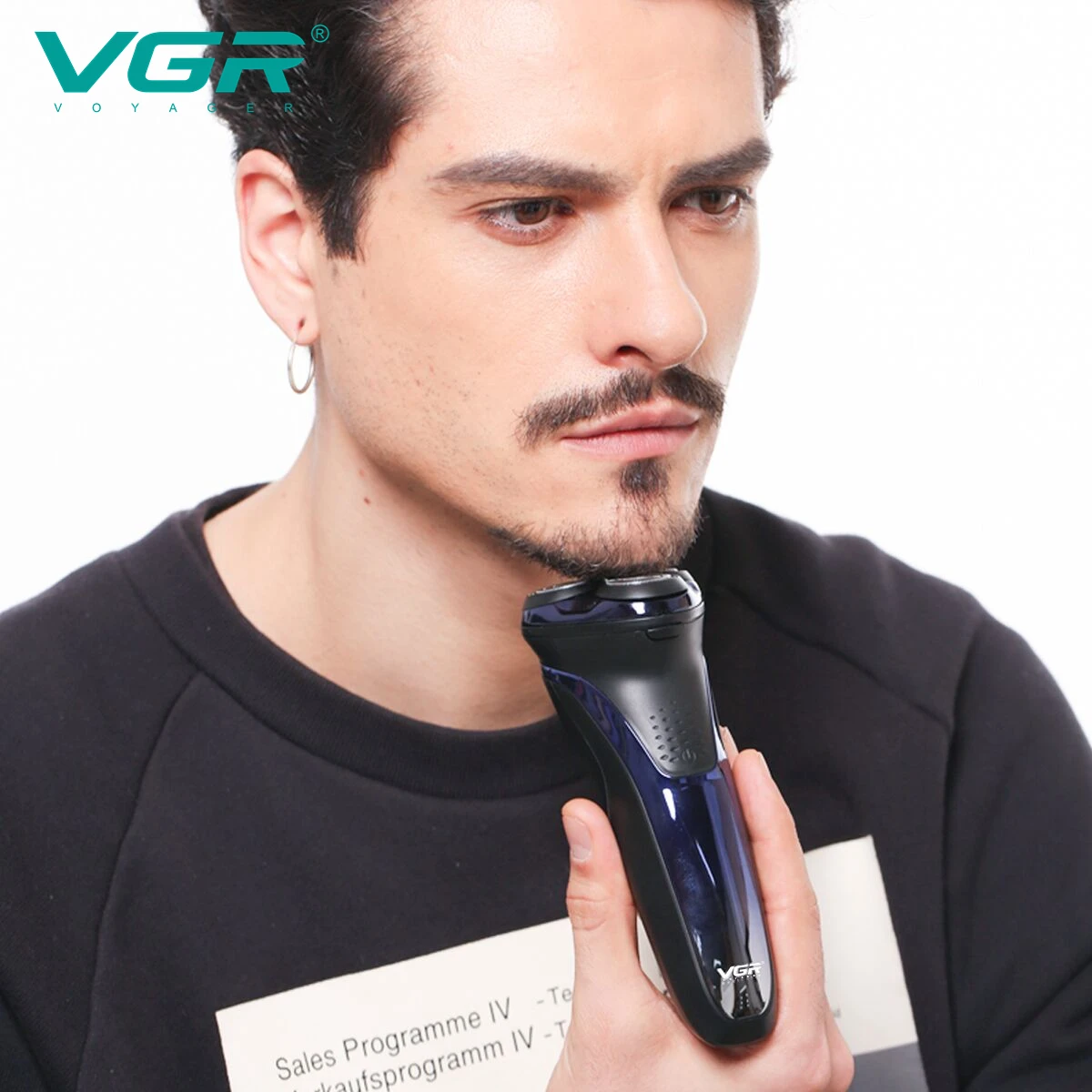 VGR Jilet Profesyonel Tıraş Makinesi Su Geçirmez Sakal Tıraş Makinesi Şarj Edilebilir Akülü Elektrikli Taşınabilir Tıraş Makinesi Erkekler için V-306
