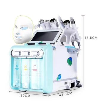 7 İn 1 H2O2 Hydrafacial Su oksijen jeti Kabuğu Güzellik Cilt Temizleme Hidro Dermabrazyon Hydra Yüz Su Aqua Soyma Makinesi