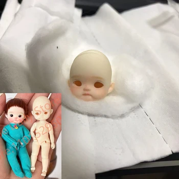 8cm Mini Bebek BJD Bebek Güzel Kız Reçine Malzeme Makyaj DIY Bebek Çocuk oyuncak bebekler Kız Hediye