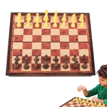 Ahşap Satranç Tahtası Ahşap Satranç Seti Satranç Tahtası Eğitici Ve Taşınabilir Satranç Tahtası Eğlenceli Oyunlar İçin Yeni Başlayanlar Ve Çocuk Oyuncakları