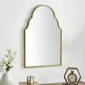 & Co. Gold Cecily Duvar Aynası, Modern, Dikdörtgen, 31 x 0,75 x 20 inç