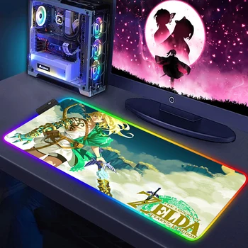Anime Zeldas Efsaneler Mouse Pad RGB Dizüstü Mat Masası Halı Pc Oyun Aksesuarları Klavye bilgisayar masası Masası Pad Mousepad