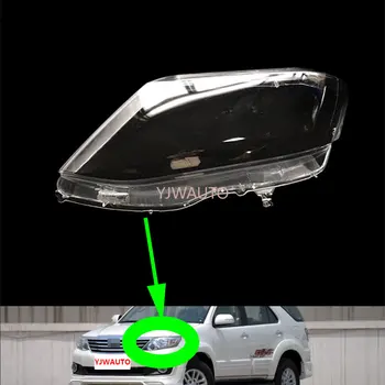 Araba Far Kapağı Toyota Fortuner için 2012 ~ 2014 Far Lens araç ışığı Cam Değiştirme Temizle Ön Lamba Otomatik Kabuk
