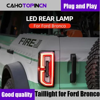 Araba LED Arka Lambası Kuyruk İşık Ford Bronco 2021-2023 İçin LED Arka Koşu Lambası + Fren Lambası + Ters + Dinamik Dönüş Sinyali