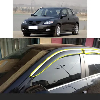 Araba Sticker Plastik pencere camı Rüzgar Visor Yağmur / Güneş koruyucu havalandırma Mazda 3 İçin Mazda3 Axela M3 Hatchback 2007-2008 2009