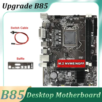 B85 Masaüstü Anakart + Bölme + Anahtarı Kablosu LGA1150 M. 2 NVME DVI VGA HD 4th İ7 İ5 İ3 1150 CPU HNB85