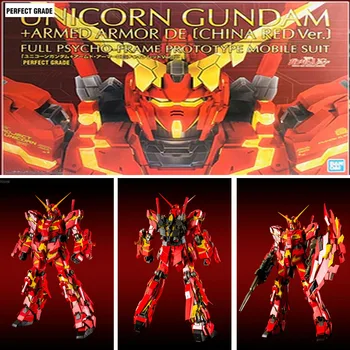 Bandaı Orijinal model seti Gundam PG RX-0 BANDE DESSİNEE Ver. [Çin Kırmızı Ver.] 1/60 Anime Aksiyon Figürü Montaj Modeli Oyuncak Hediye