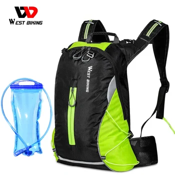 Batı BISIKLET Bisiklet Sırt Çantaları sıvı alımı sırt çantası 16L Büyük Kapasiteli Açık Spor Bisiklet Çantası İle 2L Su Mesane Konteyner