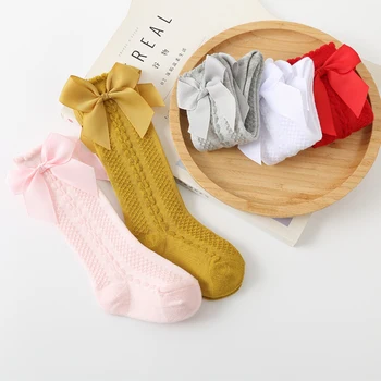 Bebek Bebek Kız Çorap Sevimli İlmek Dekorasyon dantel kesik dekolte Diz Boyu Örme Lolita Çorap 0-2 Yaşında