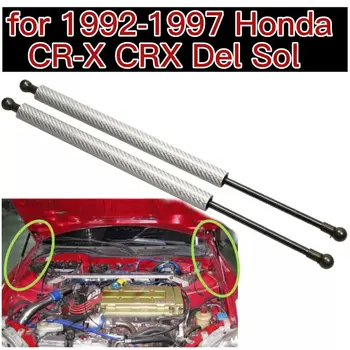 Damperi 1992-1997 Honda CR - X CRX Del Sol Ön Kaput Bonnet Gaz Struts Asansör Destek Şok Damperi Karbon Fiber