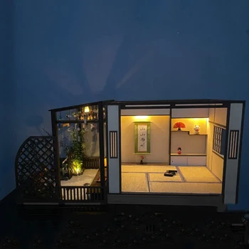 DIY Ahşap Bebek Evi Minyatür Mobilya Takımı japon animesi Odası Campanula Dollhouses Oyuncak Monte Çocuk Hediye Casa