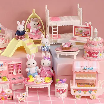 Dollhouse Mobilya Montessori Oyuncak Minyatür Banyo Bebek Shaker Çocuklar Oyna Pretend Oyuncaklar Kız Doğum Günü noel hediyesi