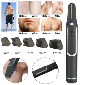 Erkekler için sakal Düzeltici saç makasları Erkekler için Profesyonel Şarj Edilebilir Akülü Geri Traş Makineleri Vücut Düzeltici Saç Kesme Aletleri 5.0