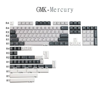 GMK Mercury Keycaps Kişiselleştirin Keycaps PBT Kiraz Profili 142 Tuşları Klavye İçin MX Anahtarı Mekanik Klavye 60 %68 %80 % Düzeni