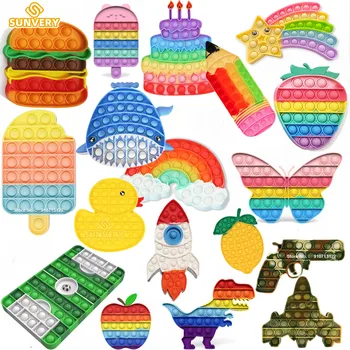 Hayvan stres oyuncakları Çocuk Yetişkinler için Kawaii Trend Fidget Oyuncak Çocuklar Eğlenceli İtme Kabarcık aşağı Antistres oyuncak Kız Erkek doğum günü hediyesi