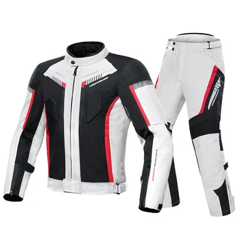 HEROBIKER Su Geçirmez Motosiklet Ceket Erkek yarış ceketi Giyilebilir Motosiklet Pantolon Moto Ceket EVA Koruma
