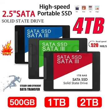 Hızlı SATA SSD 2.5 İnç Yüksek Hızlı SSD 480GB 500GB HD 1TB Dahili SSD 2TB Katı Hal Sürücü Laptop İçin SSD Dizüstü Bilgisayar