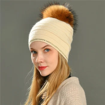 Jaxmonoy Yeni Kış Şapka Düz Renk Yün Örgü Bere Kadın Rahat Şapka Taklidi Hemming Sıcak Kadın Yumuşak Hımbıl Kaput