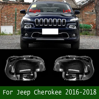 Jeep Cherokee 2016-2018 için Ön Far Kabuk Lamba Gölge Şeffaf Far Kapağı Pleksiglas Yerine Orijinal Lens