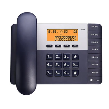 Kablolu Telefon Telefon Sabit Hoparlör, Arayan KİMLİĞİ, Ayarlanabilir Ses ve LCD Parlaklık, Saat Ofis Ev Otel için