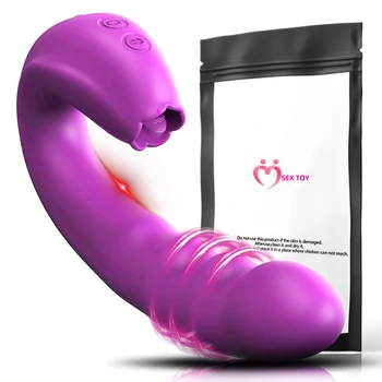 Kadın Masturbator Dil Yalama Dönen Vibratör Kadınlar için Seks Oyuncakları Yapay Penis G Noktası 3 İn 1 Yetişkin Ürünleri Juguetes Sexuales