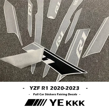 Kaporta Kabuk Sticker Çıkartması Tüm Araba Hattı Tüm LOGO R1 2020 2021 2022 2023 YAMAHA YZF - R1 YZF-R1M YZF-R1S 2023-2020