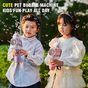 Karikatür Evcil Kabarcık makinesi çocuk el otomatik olmayan kaçak kabarcık üfleme oyuncaklar