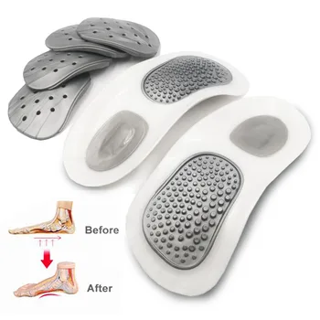 KOTLIKOFF Premium Ortez Jel Yüksek Kemer Desteği Tabanlık Jel Ped 3D Kemer Desteği Düz Ayak Kadın Erkek ortopedik Ayak ağrısı Unisex