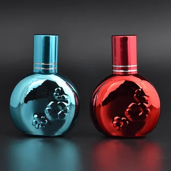 Kozmetik Konteyner Parfüm rolon şişe paslanmaz bilye Rulo Cam uçucu yağ Şişeleri 5 ML Örnek Doldurulabilir Şişe
